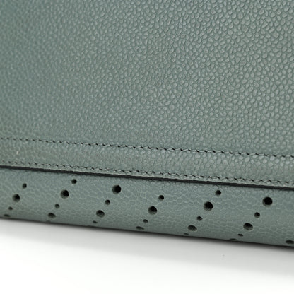 Chanel Perforated Grained Calfskin Small Shopping Tote Green 14 of 16