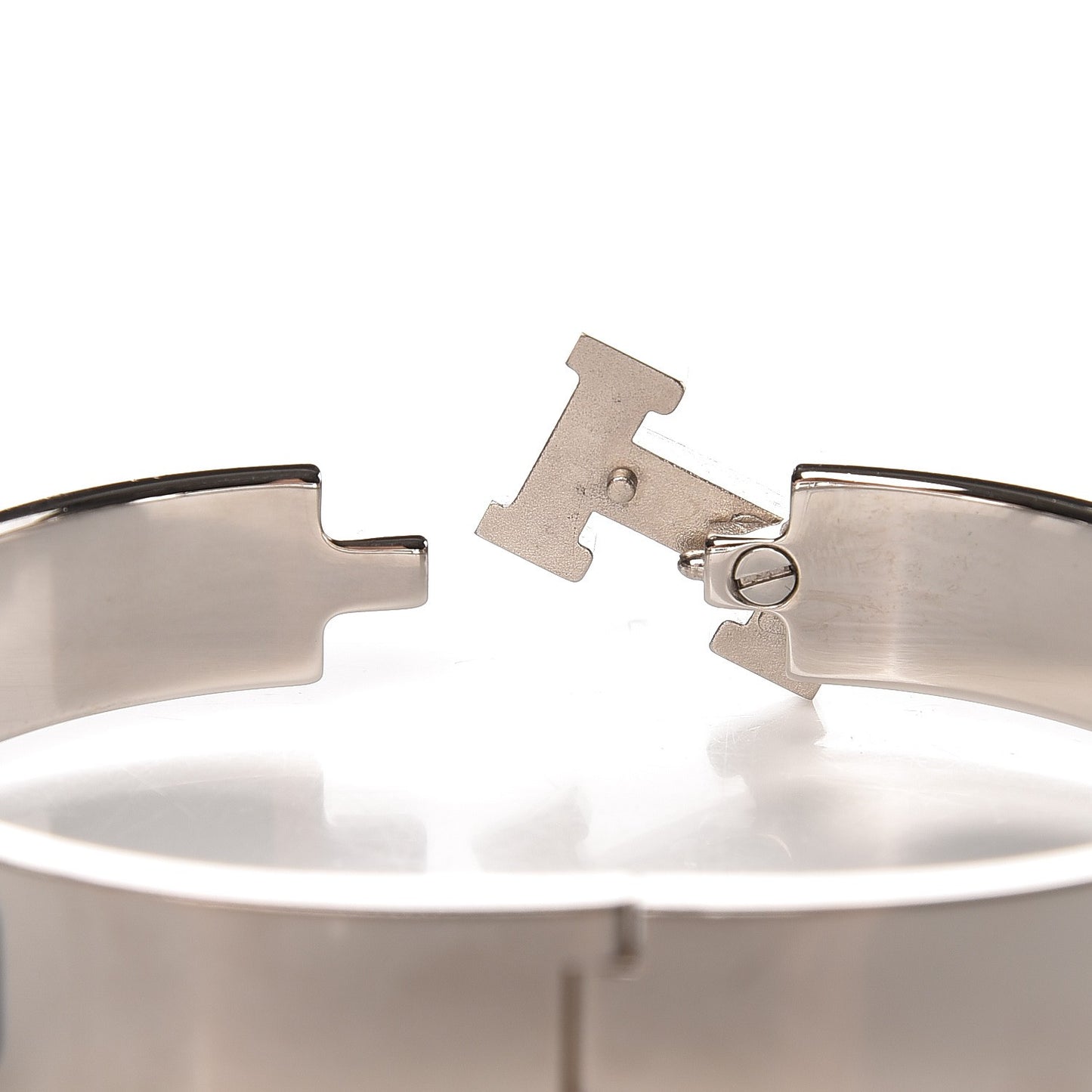 Enamel Narrow Clic Clac H Bracelet PM Veronese White