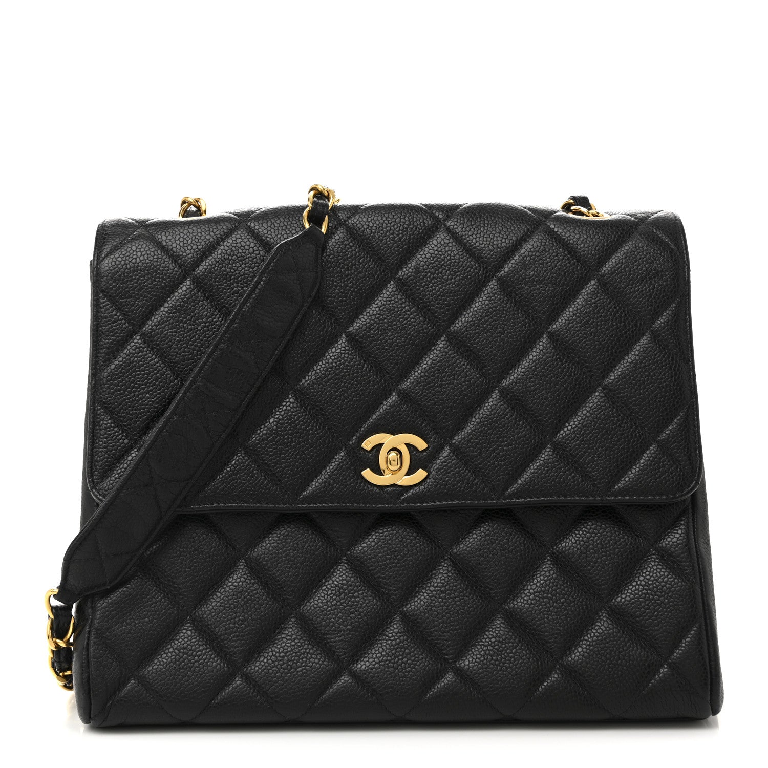 Chanel Caviar Quilted Medium Single Flap Black 1 of 15
