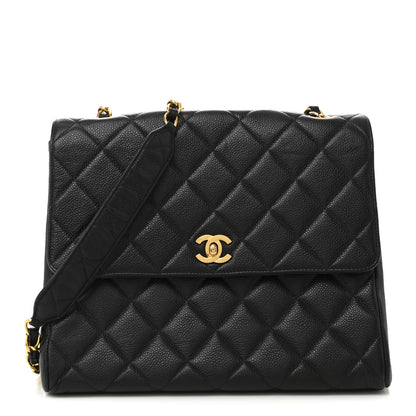 Chanel Caviar Quilted Medium Single Flap Black 1 of 15
