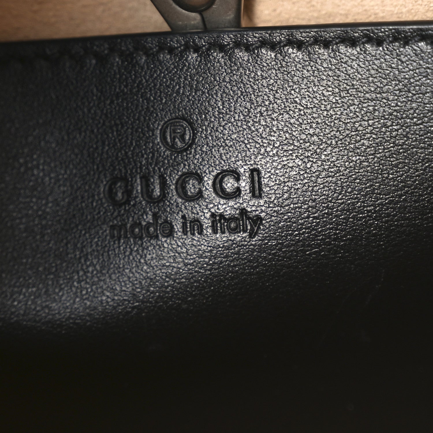 Gucci Calfskin Matelasse Aria Small GG Marmont Shoulder Tote Black 6 of 10