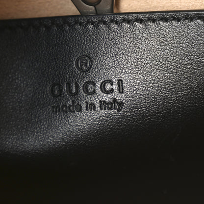 Gucci Calfskin Matelasse Aria Small GG Marmont Shoulder Tote Black 6 of 10