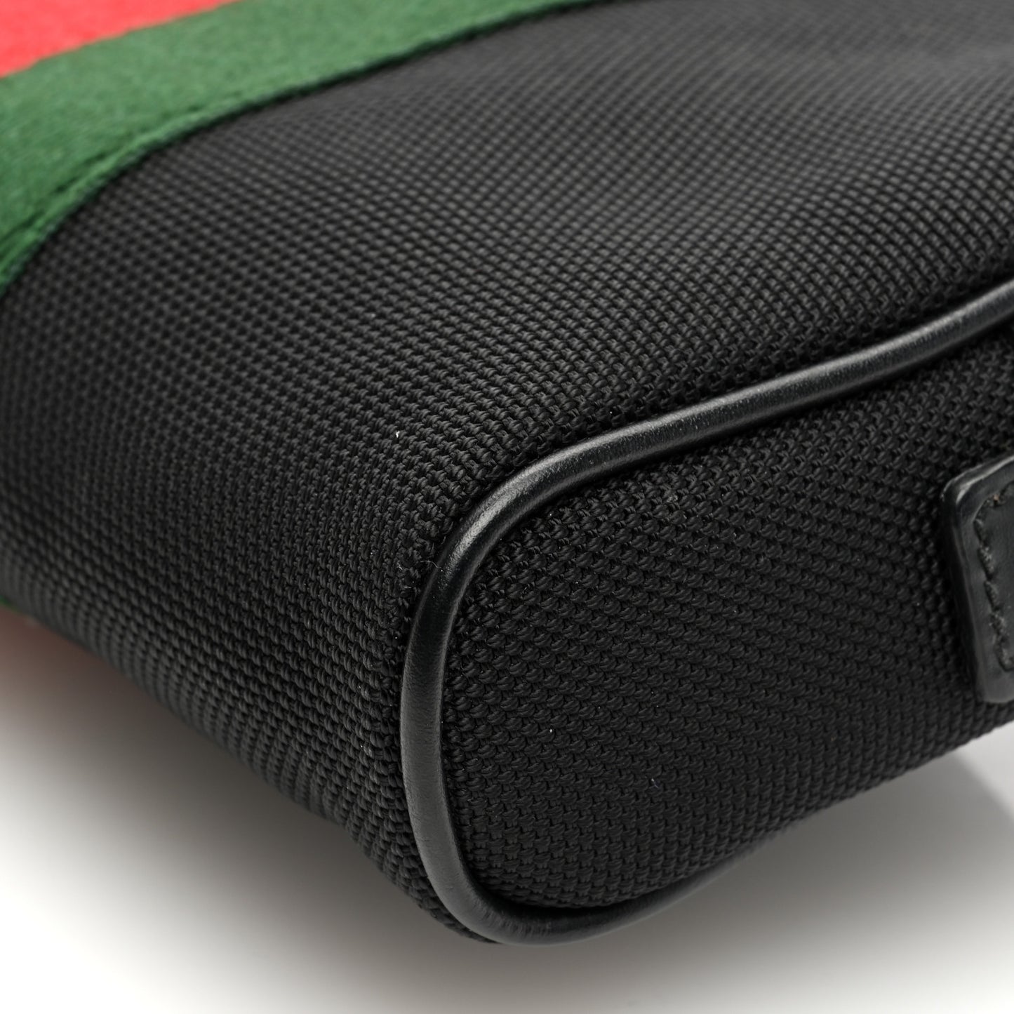 Canvas Web Slim Belt Bag Black