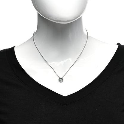 David Yurman Sterling Silver Blue Topaz 8mm Chatelaine Pendant Necklace 2 of 5