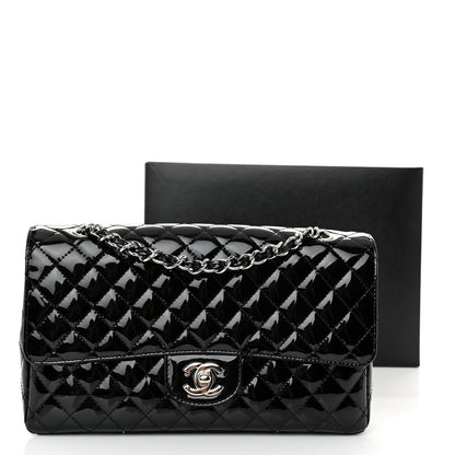 Chanel Patent Quilted Secret Label Medium Flap Black 11 of 11