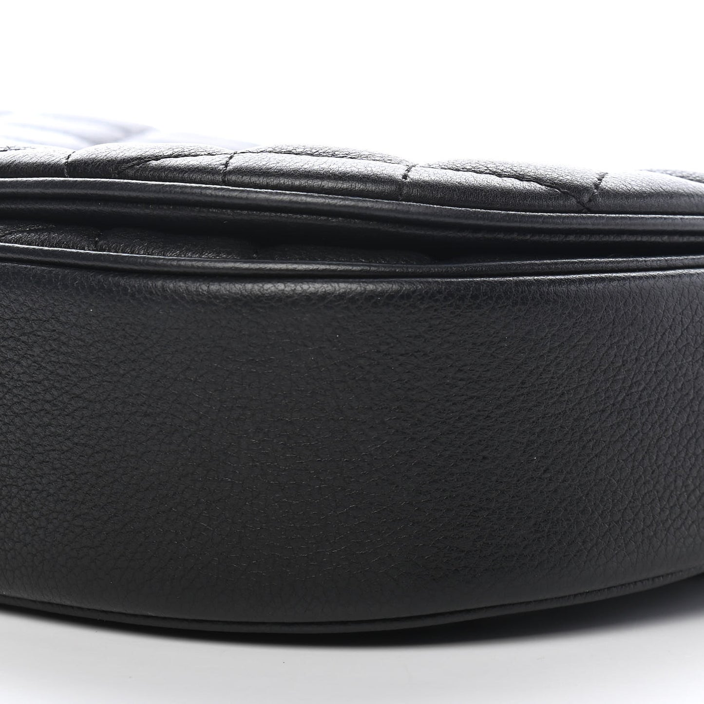 Calfskin Quilted Casual Pocket Messenger Flap Black