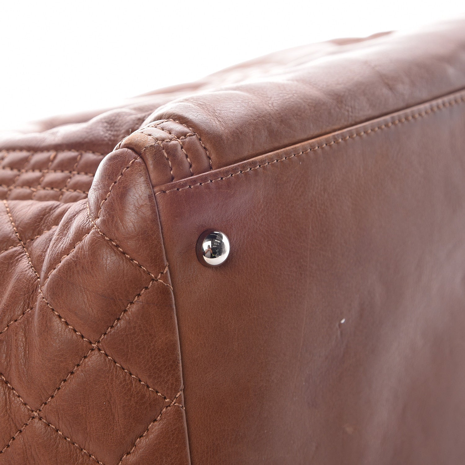 Chanel Calfskin On The Bund Shopping Tote Brown 11 of 14