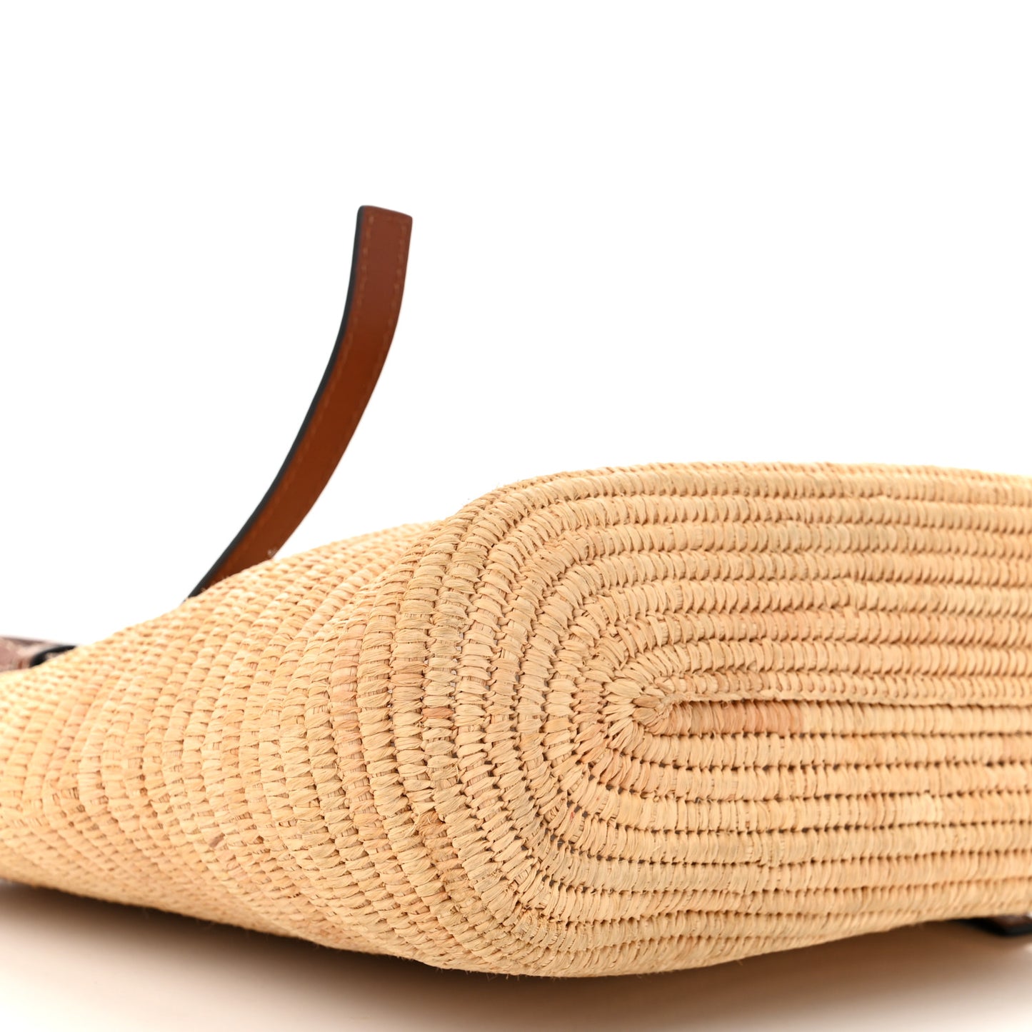 Raffia Small Square Basket Tote Bag Natural Tan