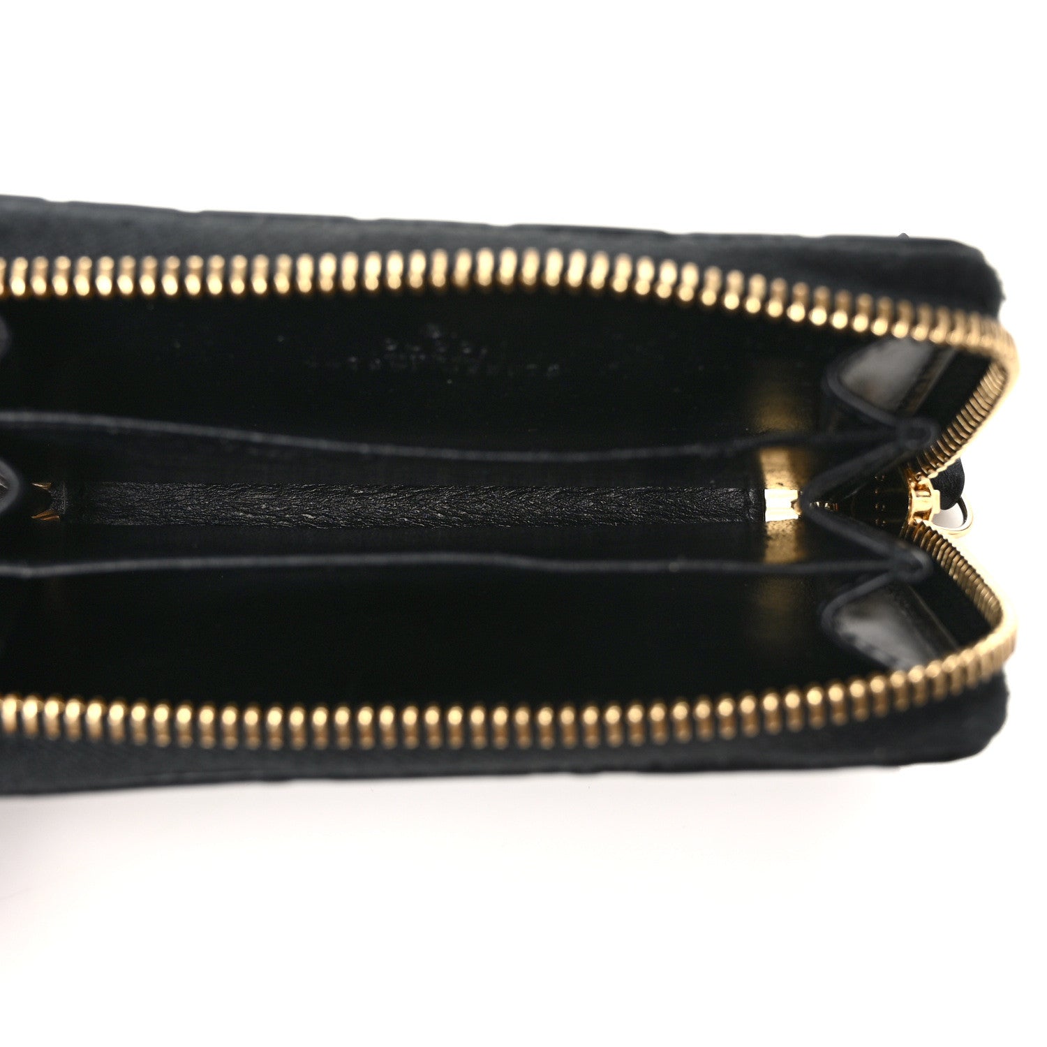 Gucci Guccissima Zip Around Coin Purse Wallet Black 5 of 6
