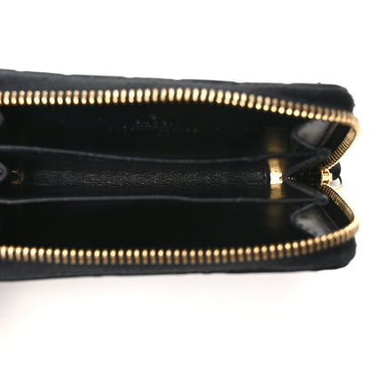 Gucci Guccissima Zip Around Coin Purse Wallet Black 5 of 6