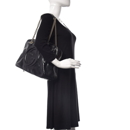 Gucci Vernice Naplack Medium Soho Bowler Black 2 of 13