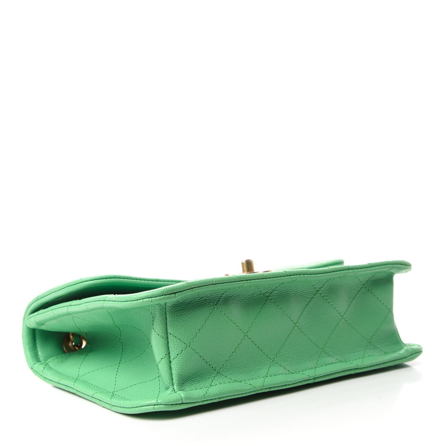 Chanel Caviar Quilted Medium Sweet Classic Flap Green 4 of 11
