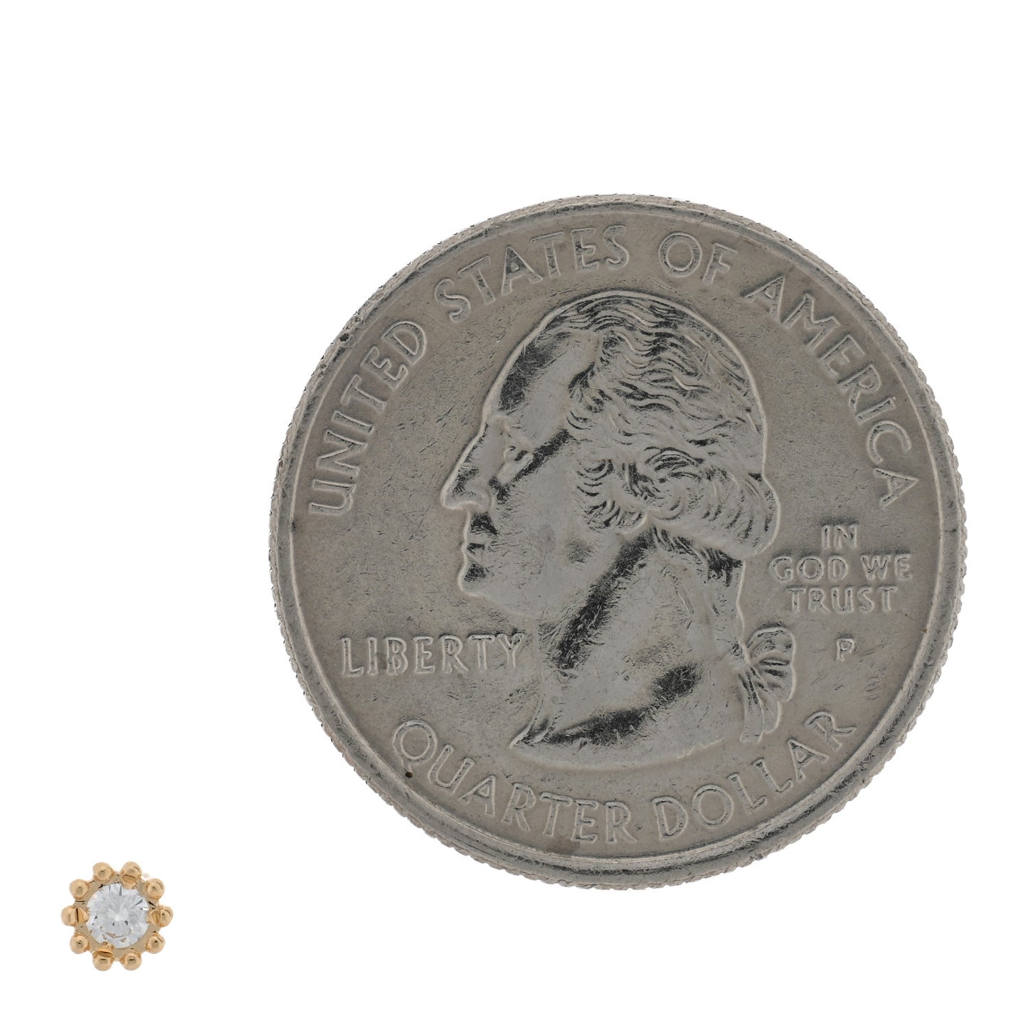 18K Yellow Gold Diamond Mimirose Single Earring