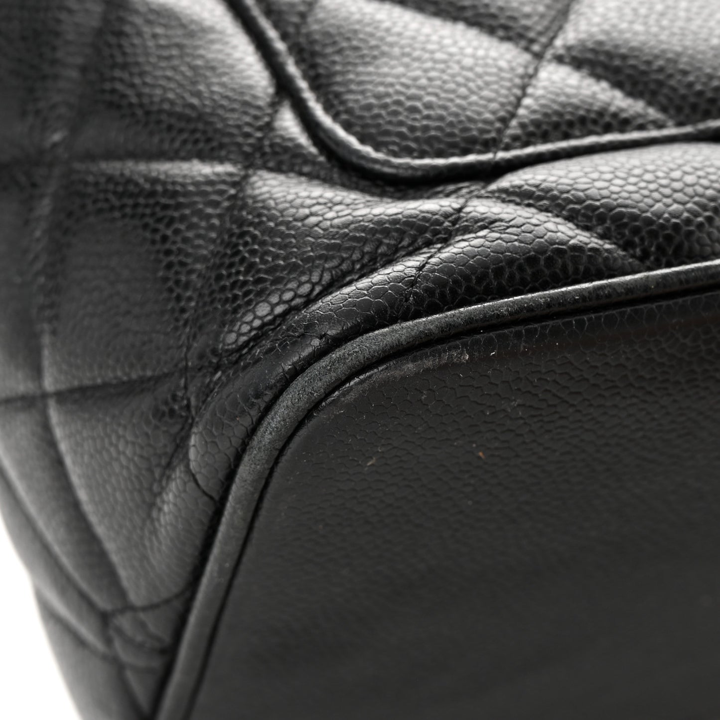 Caviar Quilted Medallion Tote Black