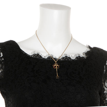 Chanel Crystal CC Camellia Flower Drop Necklace 2 of 4