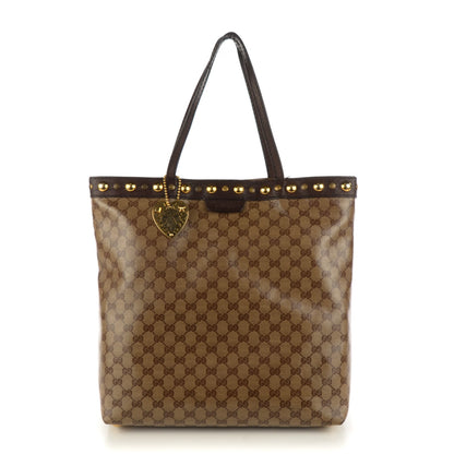 Gucci Crystal Monogram Large Babouska Vertical Shopping Tote Brown 1 of 7