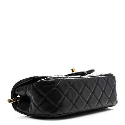 Chanel Lambskin Quilted Mini Rectangular Pearl Crush Flap Black 4 of 13