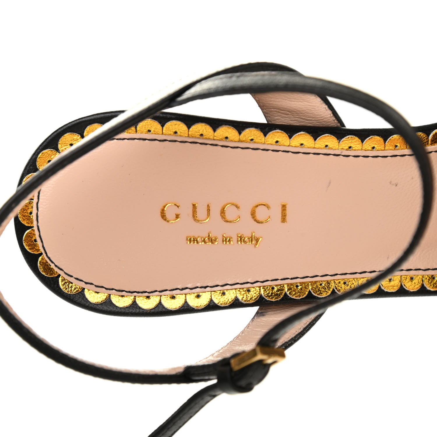 Gucci Nappa Queen Margaret Mid Heel Sandals 36 Black 6 of 6