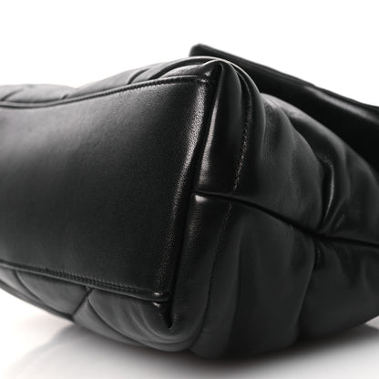 Saint Laurent Lambskin Quilted Toy Loulou Puffer Monogram Monochrome Chain Satchel Black 20 of 23