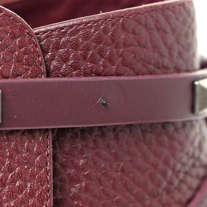 Valentino Garavani Pebbled Calfskin Rockstud Rolling Double Buckle 100mm Block Heel Ankle Boots 37 Rubin 16 of 19