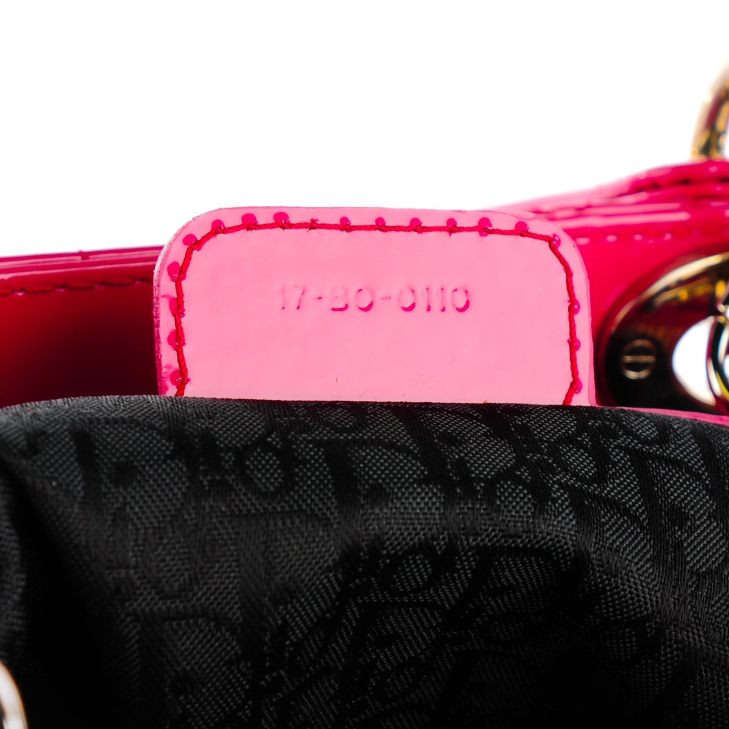 Patent Cannage Large Lady Dior Fuchsia