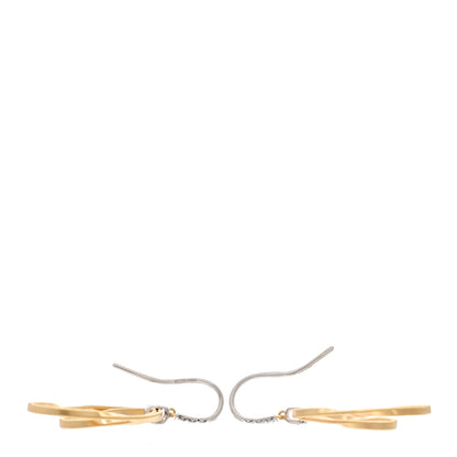 Marco Bicego 18K Yellow White Gold Diamond Marrakech Onde Concentric Hook Earrings 3 of 4