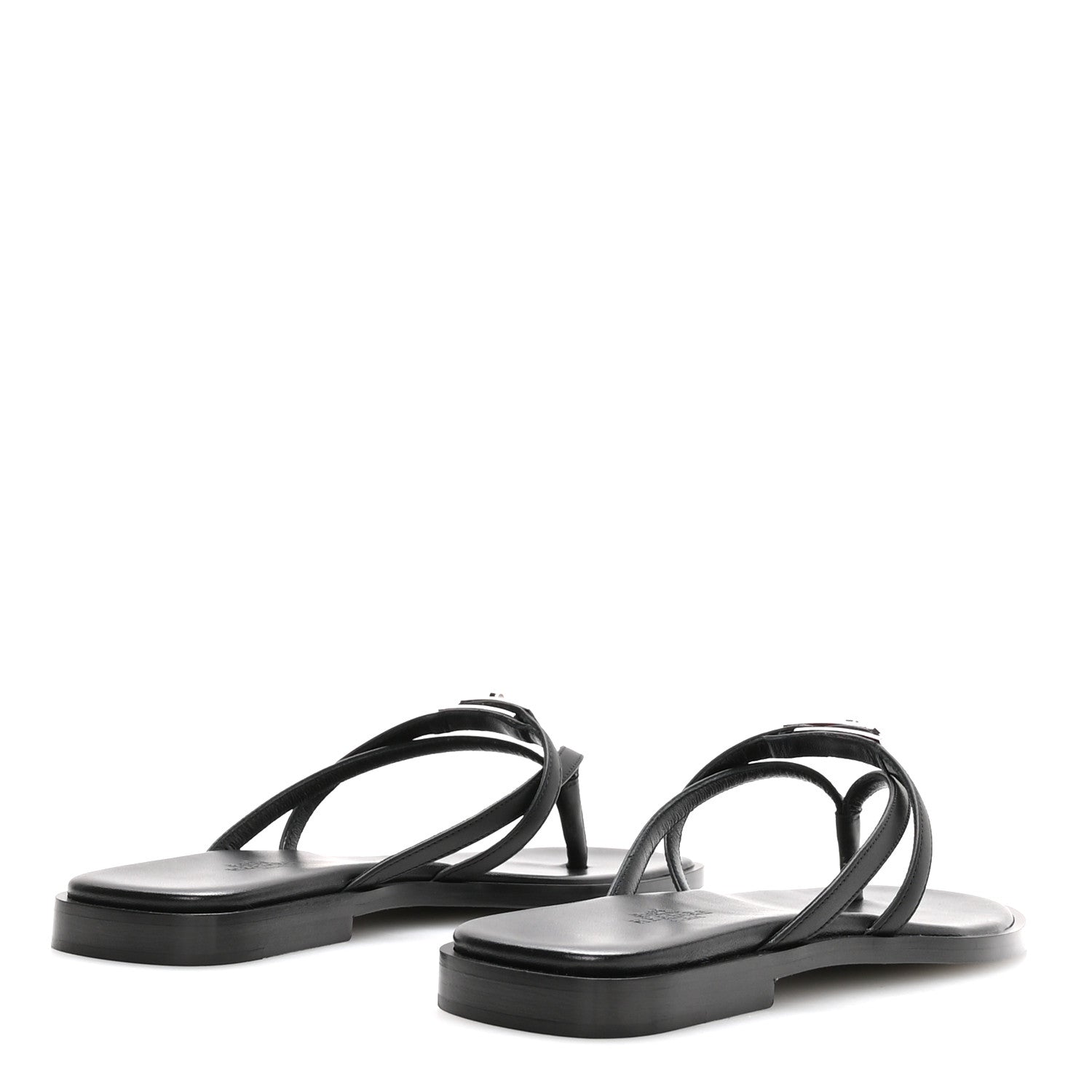 Hermes Calfskin Miss Sandals 36 Black 5 of 8