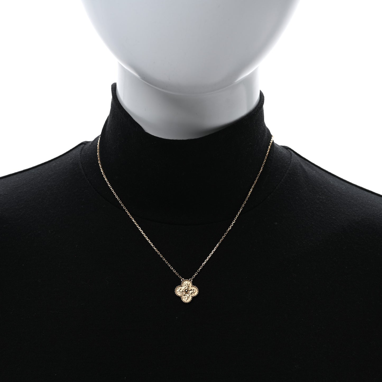 18K Yellow Gold Vintage Alhambra Pendant Necklace
