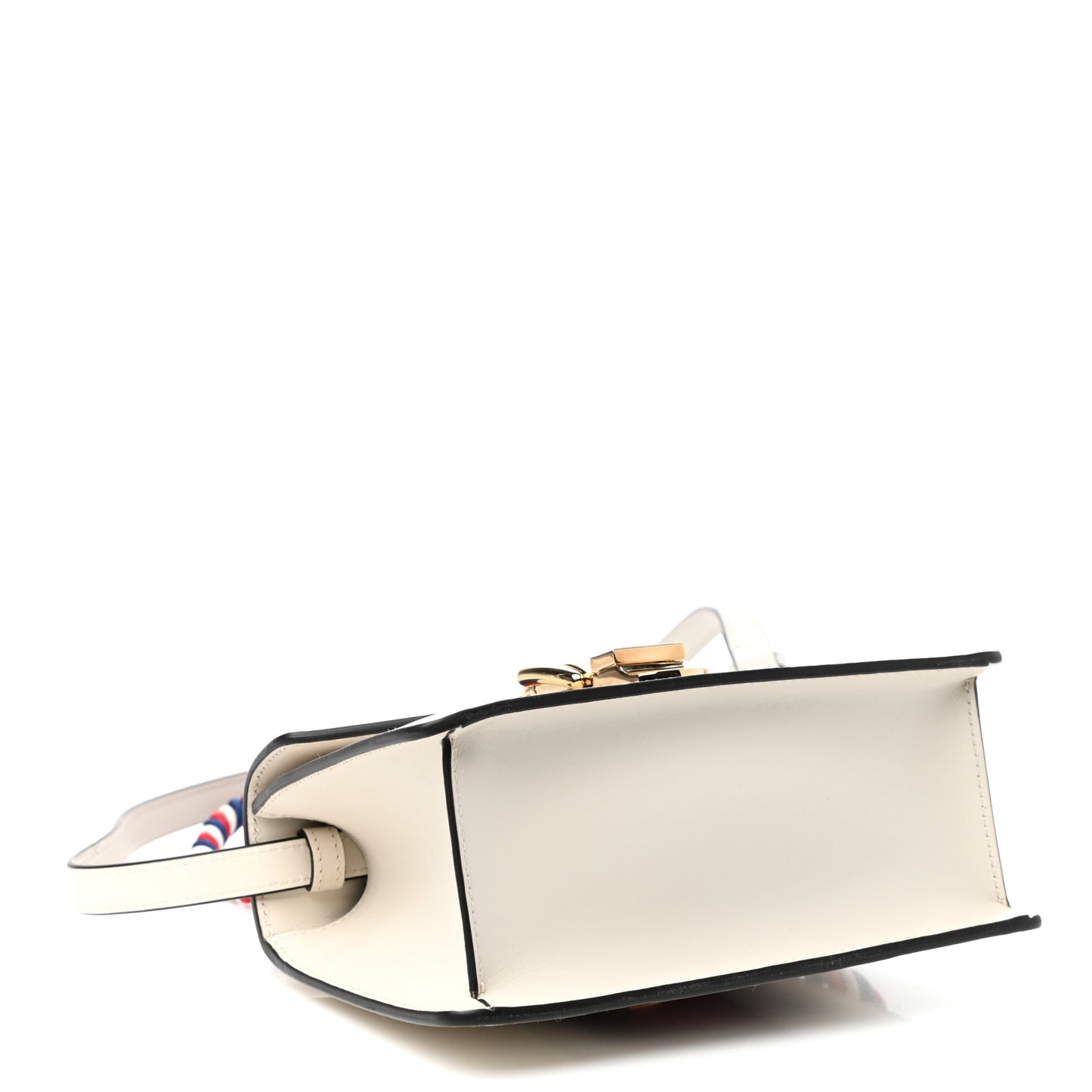 Calfskin Mini Sylvie Top Handle Bag White