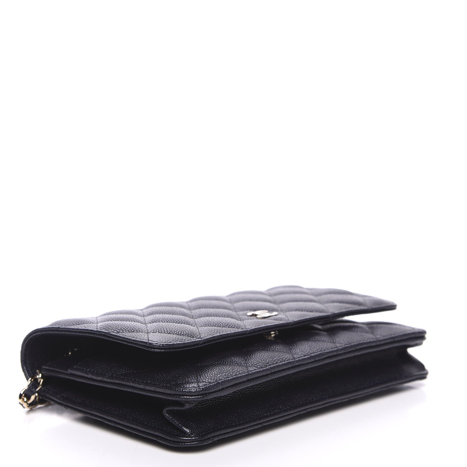 Chanel Caviar Quilted Wallet On Chain WOC Navy Blue 3 of 10