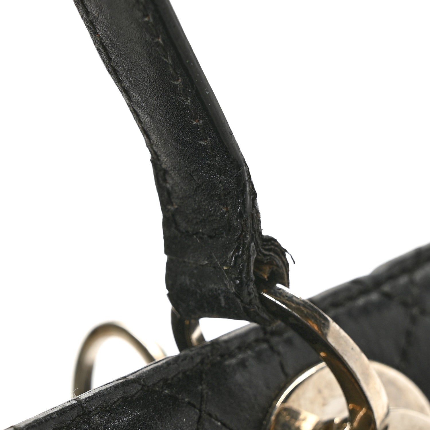 Christian Dior Calfskin Cannage Stitched Small Lady East West Lady Dior Black 10 of 12