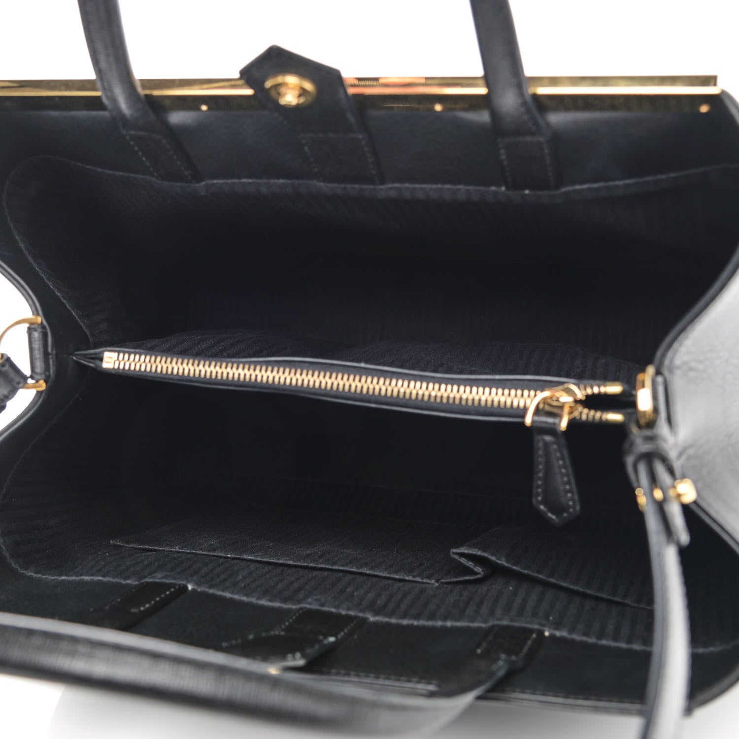 Fendi Vitello Elite Regular 2Jours Tote Black 5 of 9