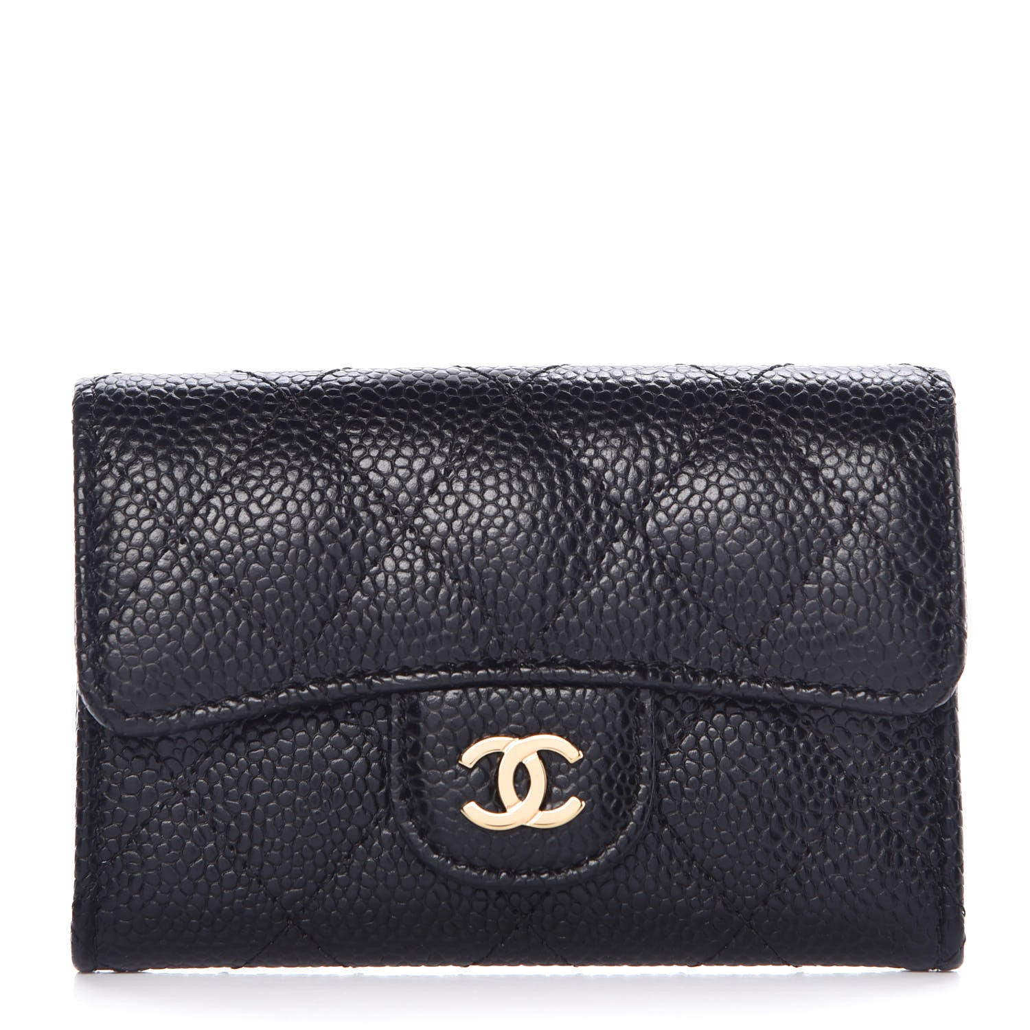 Chanel Caviar Quilted Flap Card Holder Black 1 of 11