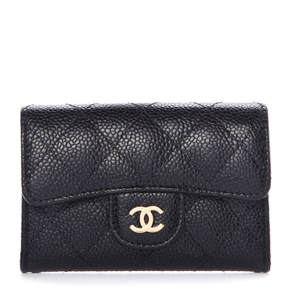 Chanel Caviar Quilted Flap Card Holder Black 1 of 11