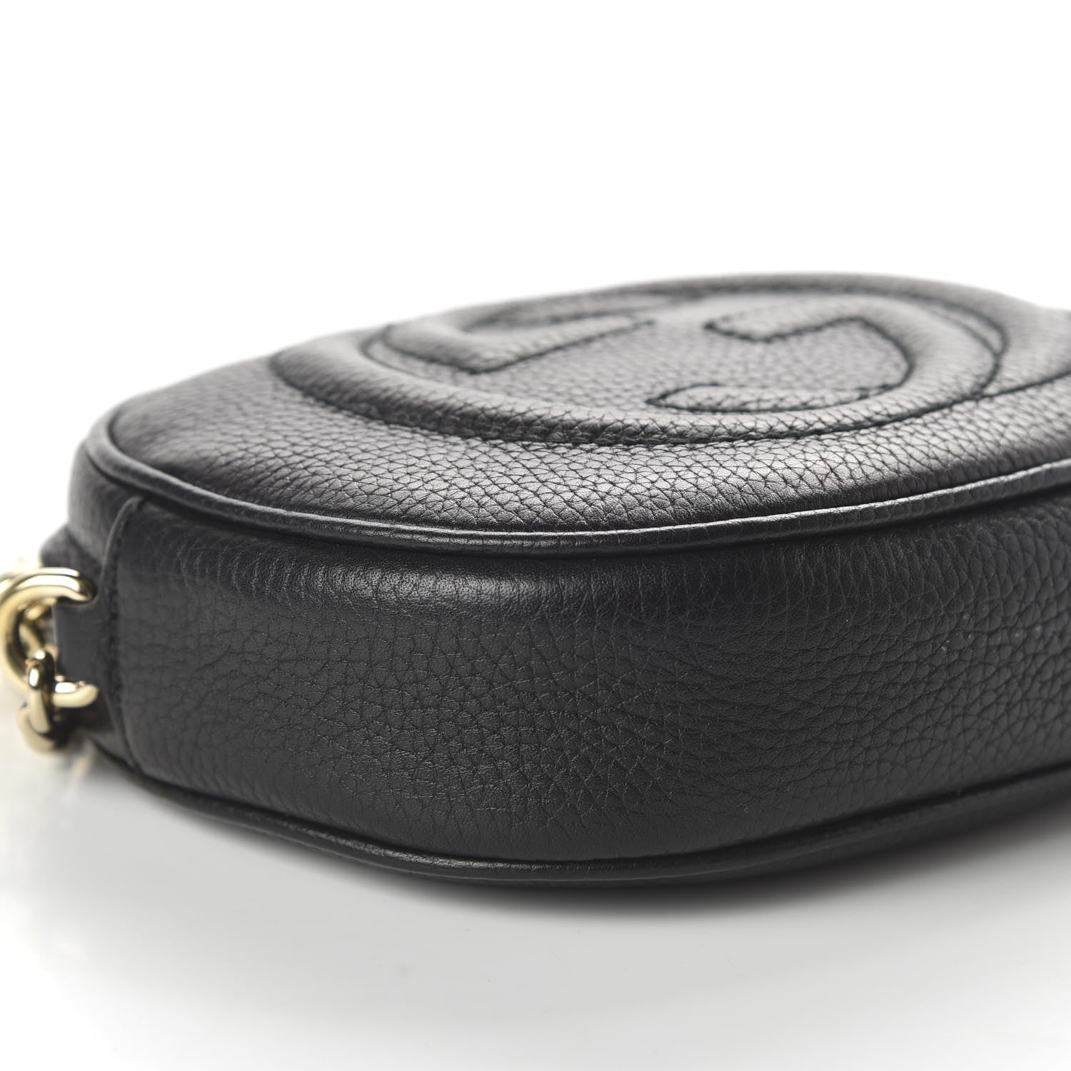 Gucci Pebbled Calfskin Mini Soho Chain Bag Black 5 of 9