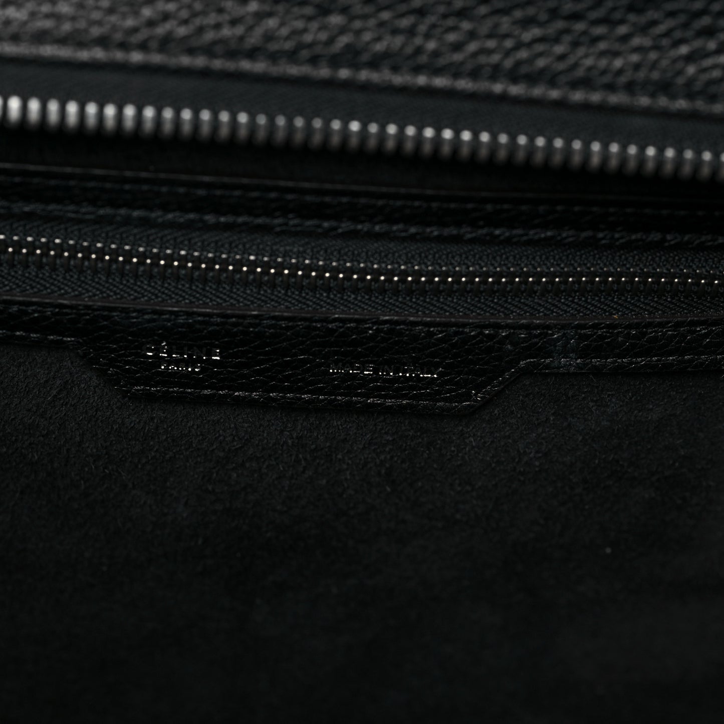 Drummed Calfskin Mini Luggage Black
