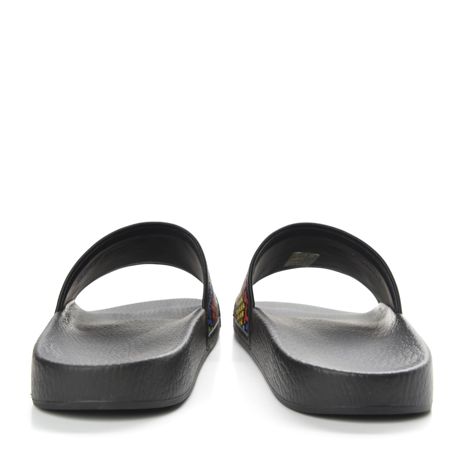 Gucci GG Supreme Monogram Psychedelic Mens Slide Sandals 7 Black Multicolor 6 of 9