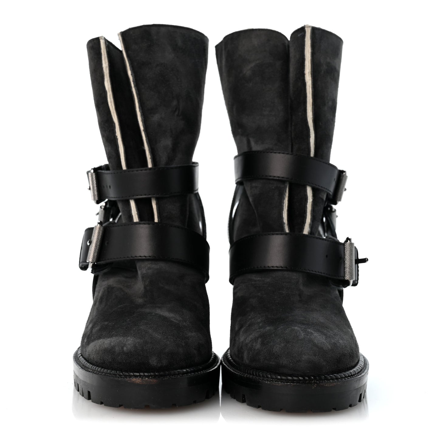 Calfskin Bouclette Viyonce 70 Boots 38 Charbon Black