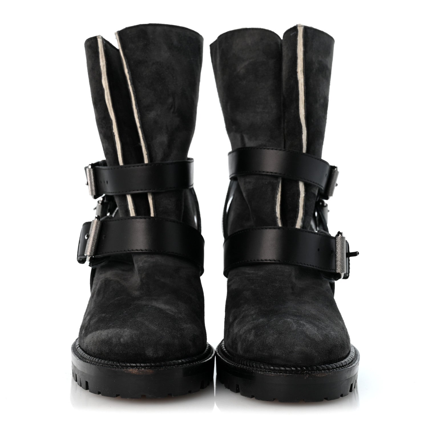Christian Louboutin Calfskin Bouclette Viyonce 70 Boots 38 Charbon Black 3 of 8