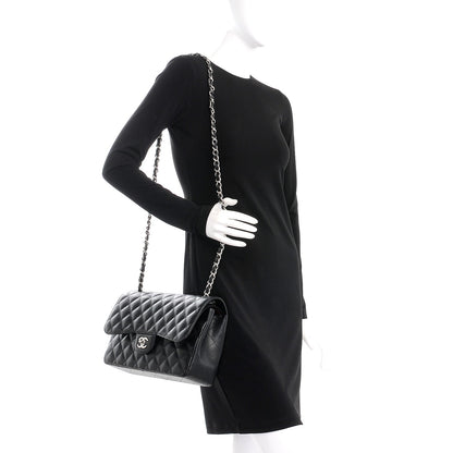 Chanel Caviar Quilted Jumbo Double Flap Black 2 of 9