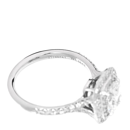 Tiffany Platinum Diamond 1.10ct Soleste Cushion Cut Double Halo Engagement Ring 49 4.75 6 of 7