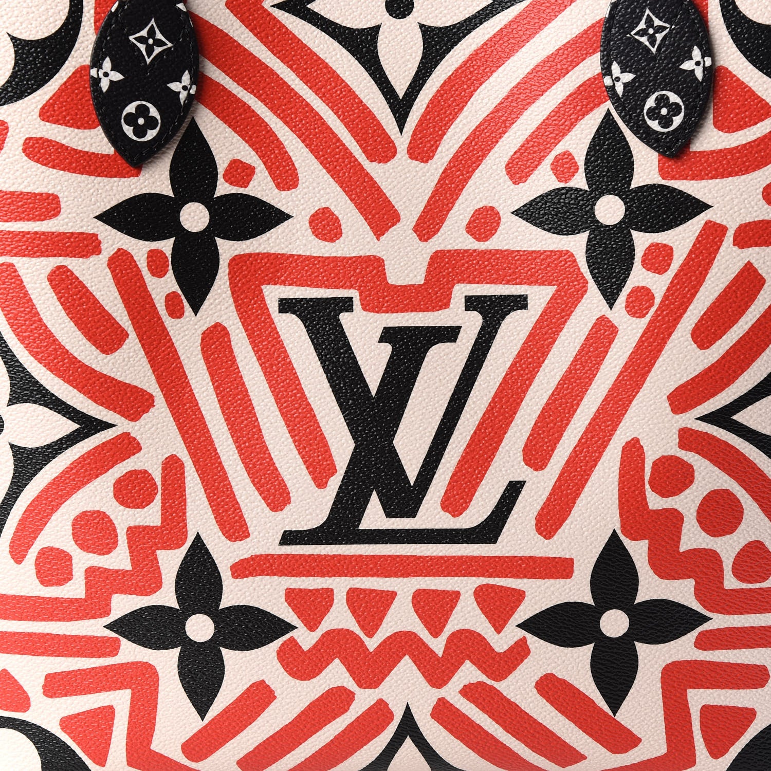 Louis Vuitton Monogram Giant Crafty Neverfull MM Creme Rouge Black 11 of 11