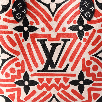 Louis Vuitton Monogram Giant Crafty Neverfull MM Creme Rouge Black 11 of 11
