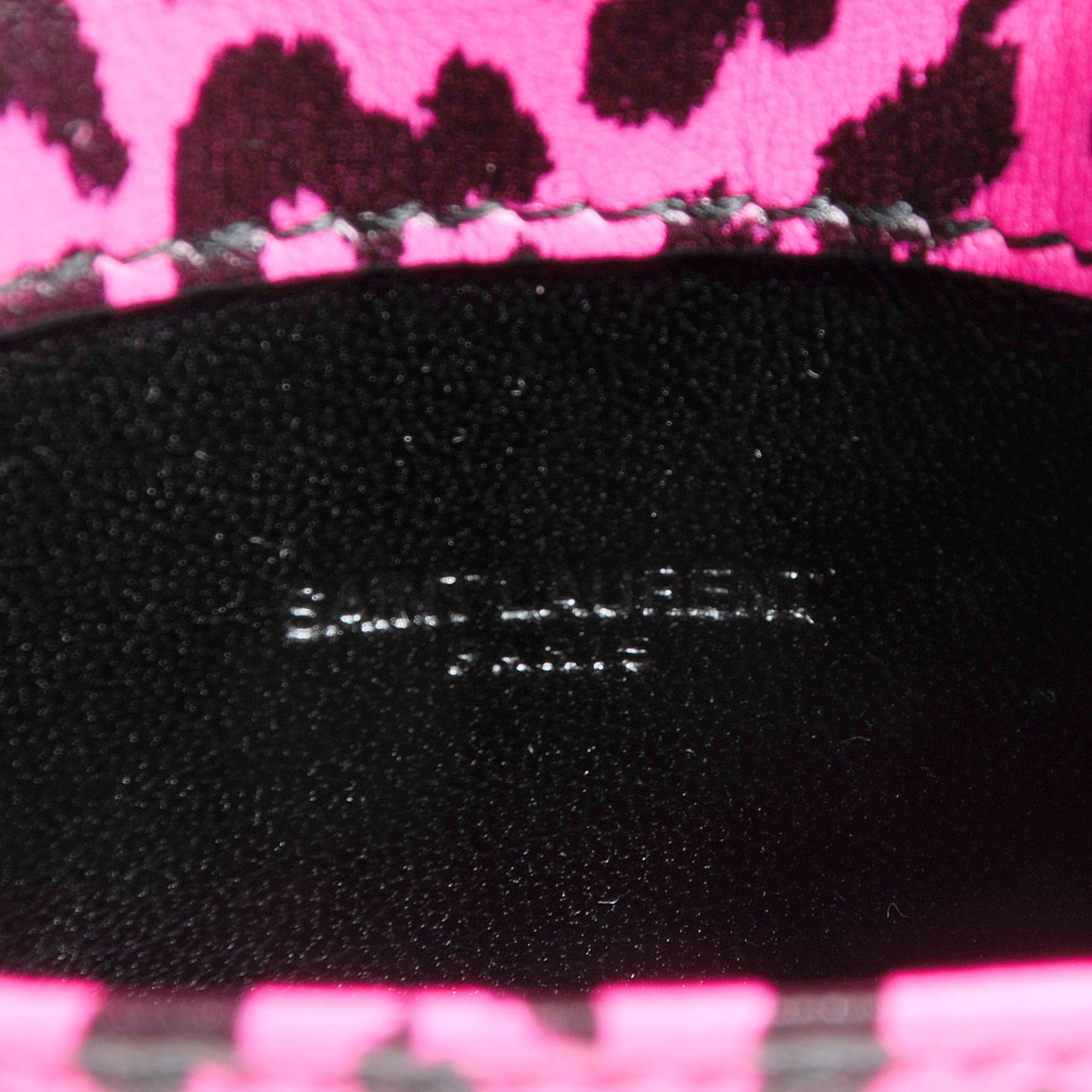 Calfskin Monogram Leopard Print Mini Candy Crossbody Pink Black