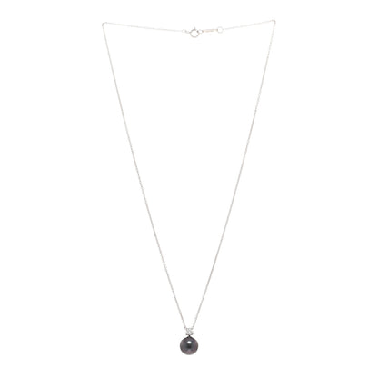Tiffany 18K White Gold Diamond Tahitian Cultured Pearl Pendant Necklace 3 of 5