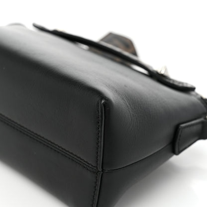 Fendi Vitello Dolce Bi-Color FF 1974 Embossed Mini By The Way Boston Bag Black Maya 12 of 12