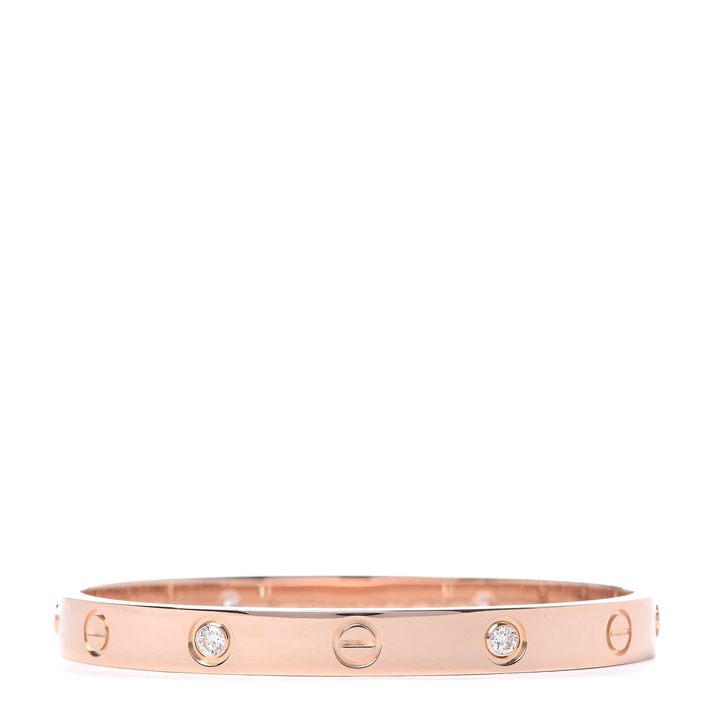 18K Pink Gold 4 Diamond LOVE Bracelet 16