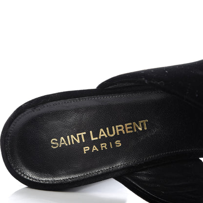 Saint Laurent Velvet LouLou 95 Mules 37 Black 8 of 9