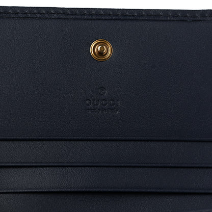 Gucci Denim Matelasse Pearly GG Marmont Card Case Wallet Blue 6 of 9