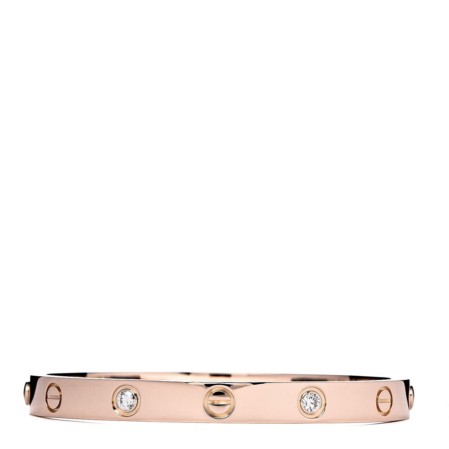 18K Pink Gold 4 Diamond LOVE Bracelet 16